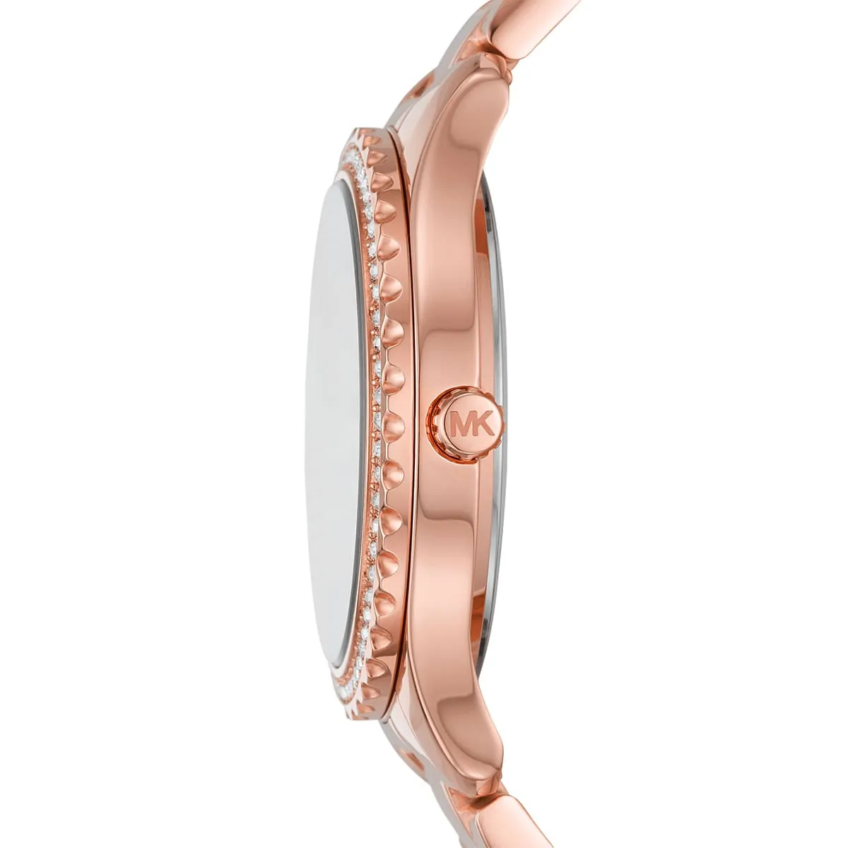 Michael Kors Layton MK6893 Quartz Royal Red Stone Dial Stainless Steel Chain Ladies Watch