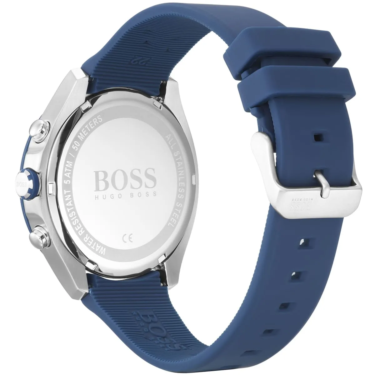 Hugo Boss Velocity HB1513717 Chronograph Quartz Blue Silicon Belt Men’s Watch