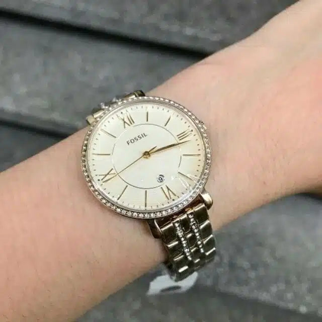 Fossil Jacqueline ES3547 Quartz Gold-Tone Stainless Steel Chain Women’s Watch