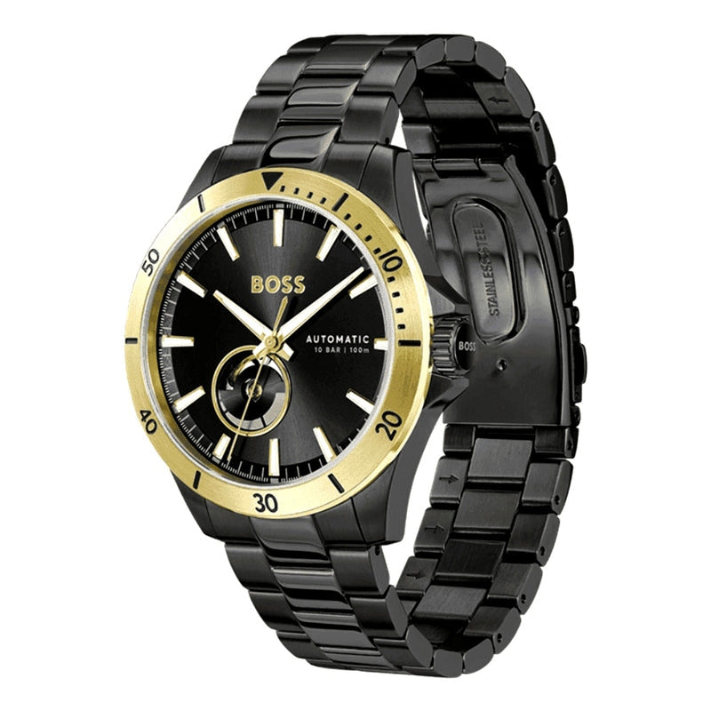 Hugo Boss Troper HB1514203 Automatic Black Dial Stainless Steel Chain Men’s Watch