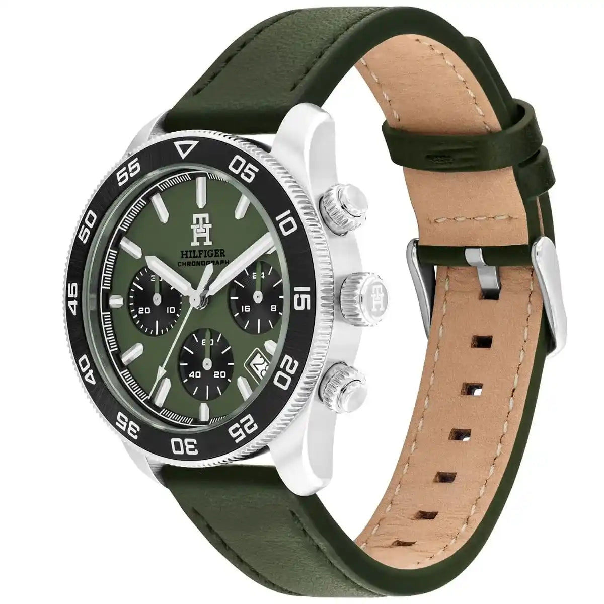 Tommy Hilfiger TH1792188 Chronograph Quartz Genuine Leather Green Belt Men’s Watch