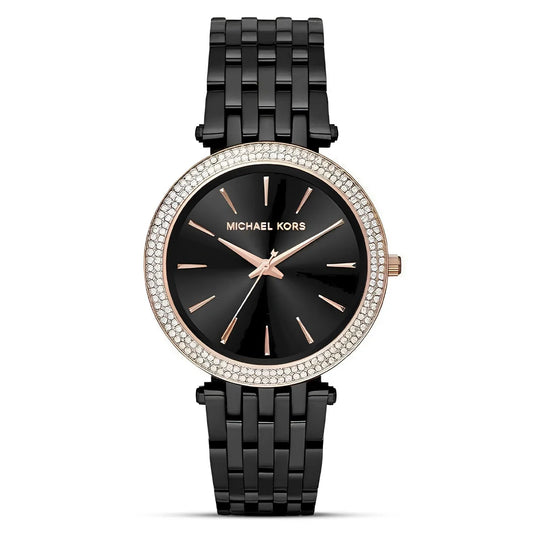 Michael Kors Darci MK3432 Quartz Full Black-Tone Stainless Steel Chain Ladies Watch