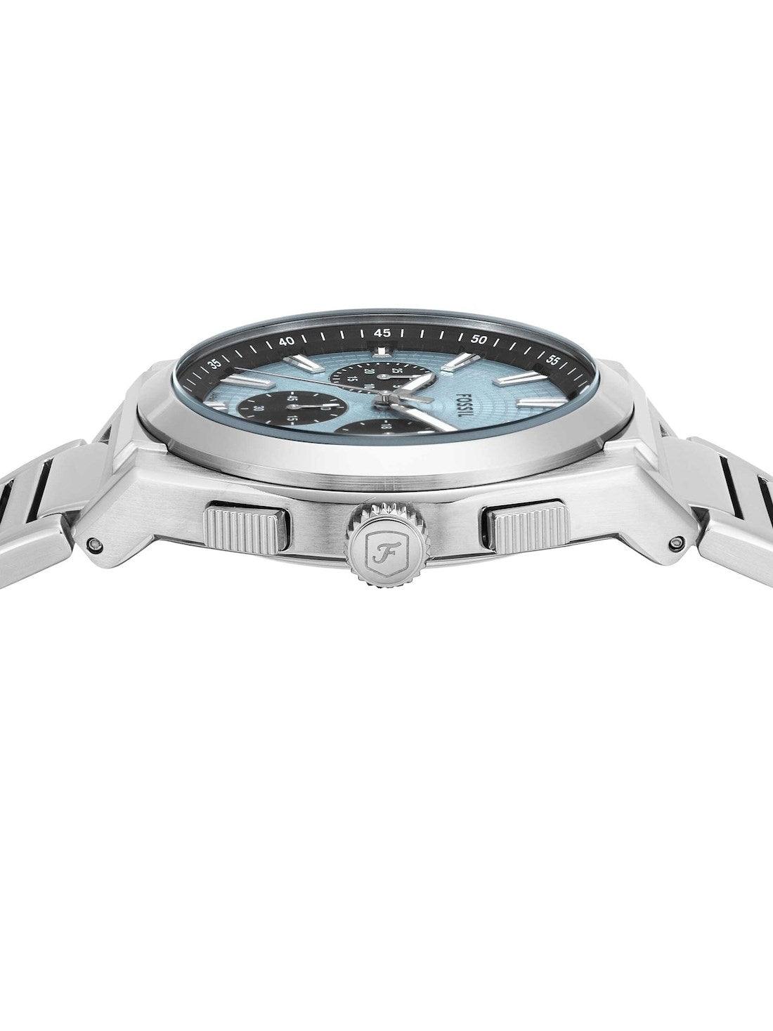 Fossil Everett FS6105 Chronograph Quartz Tiffany Blue Stainless Steel Chain Men’s Watch