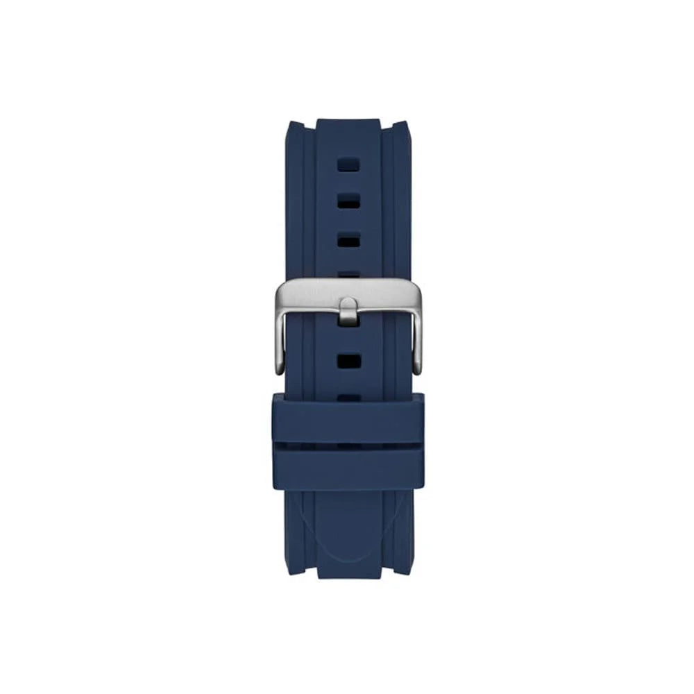 Guess Commander GW0211G1 Chronograph Quartz Blue Dial Stainless Steel Silicon Strap Men’s Watch