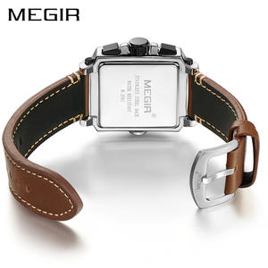 Megir M-2061 Quartz Chronograph Chocolate Brown Genuine Leather Strap Men’s watch