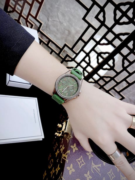Michael Kors Pilot MK7421 Quartz Stainless Steel Silicone Strap Ladies Watch