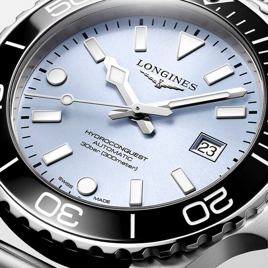 Longines HydroConquest Automatic Frosted Blue Dial Stainless Steel Chain Men’s Watch