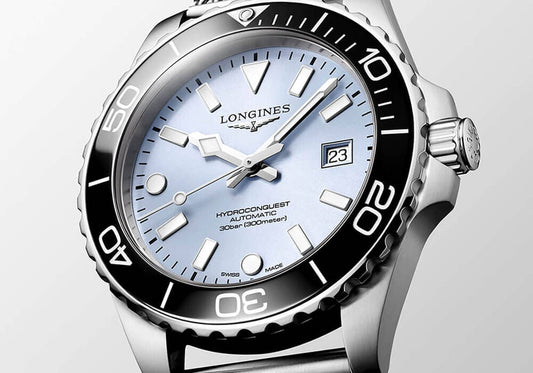 Longines HydroConquest Automatic Frosted Blue Dial Stainless Steel Chain Men’s Watch