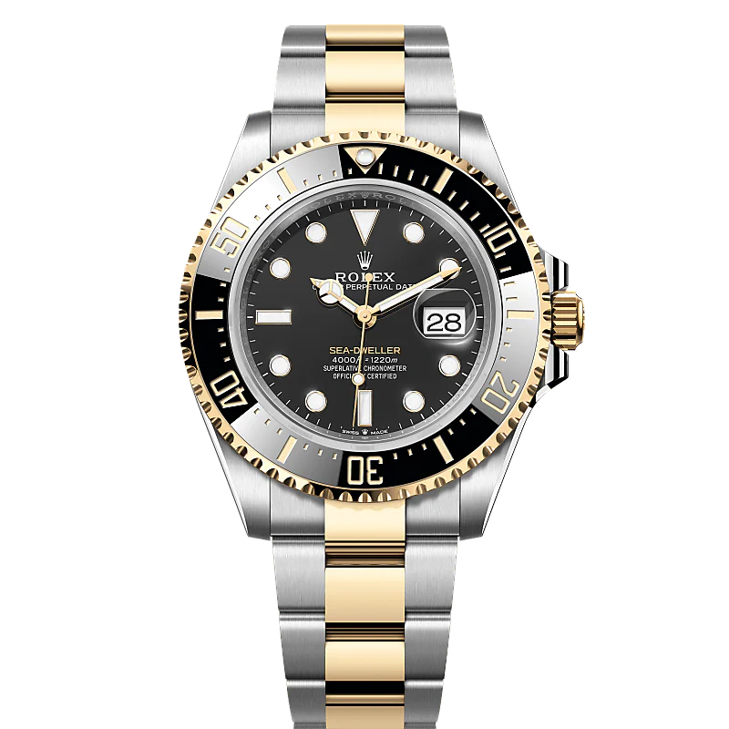 Rolex Sea-Dweller Deepsea Automatic Dual Tone Color with Black Dial Stainless Steel Chain Men’s Watch