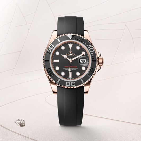 Rolex Yacht-Master Reference 126655 40mm Dual Tone Everose Gold Oysterflex Rubber Swiss Grade 1:1 Men’s Watch