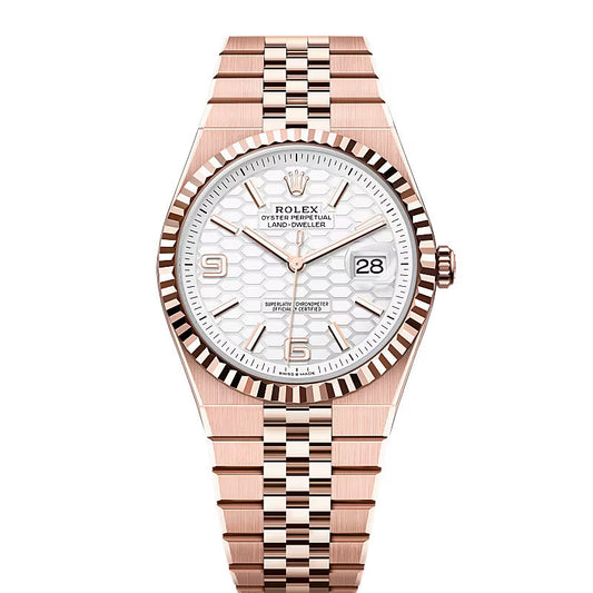 Rolex Land-Dweller Rose Gold Automatic Flat Jubilee Bracelet 40mm Dial European Grade Men's Watch