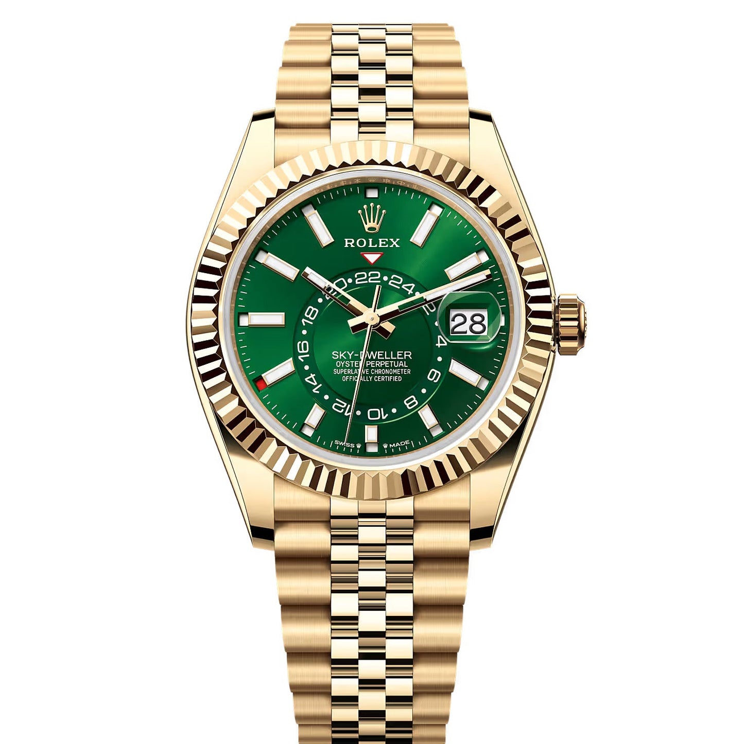 Rolex Sky-Dweller Green Dial Automatic Stainless Steel Jubilee Bracelet Men’s Watch