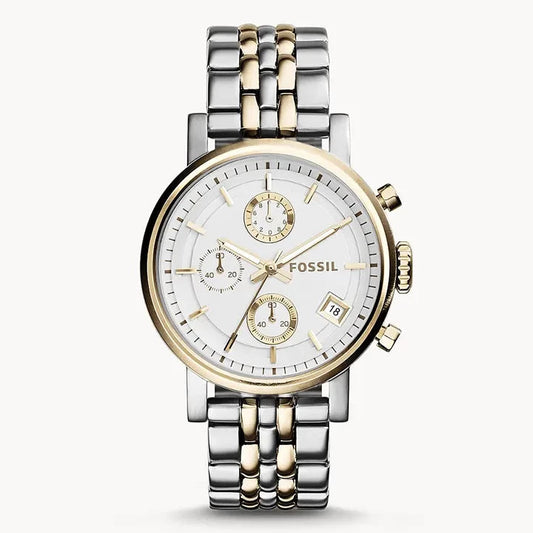 Fossil ES3746 White Dial Quartz Stainless Steel Chain Women’s Watch