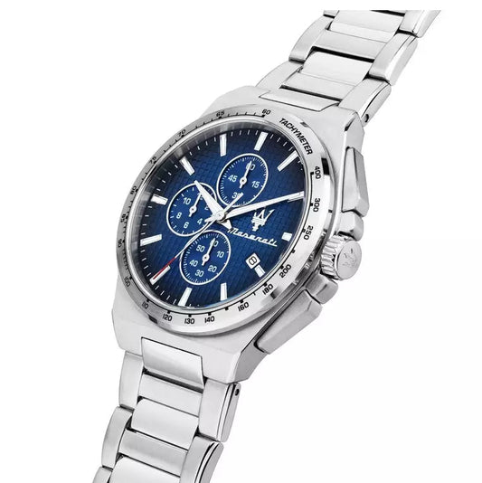 Maserati Velocita R8873653003 Chronograph Quartz Blue Dial Silver-Tone Stainless Steel Chain Men’s Watch