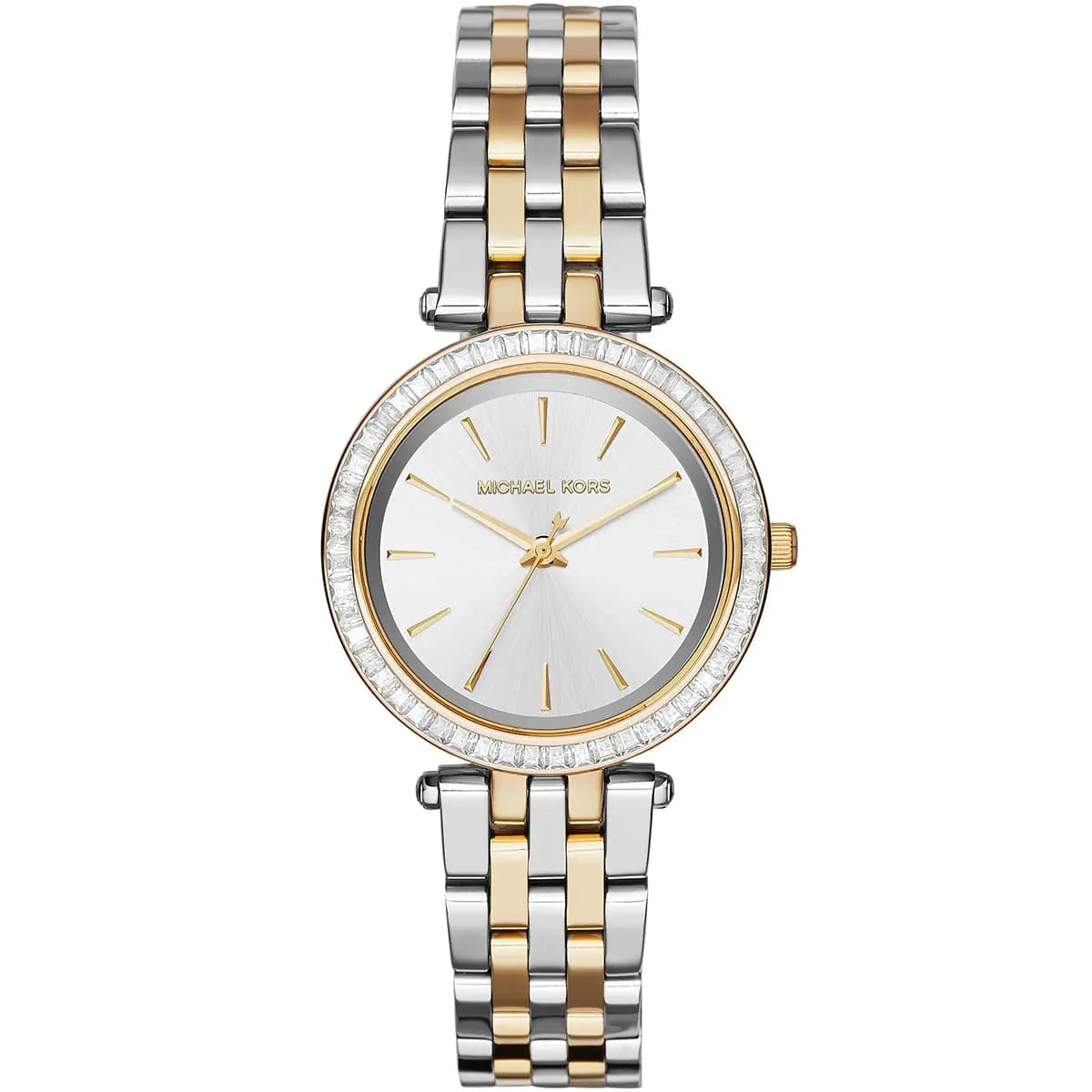 Michael Kors Darci MK3405 Quartz Full Two-Tone White Dial Stainless Steel Chain Ladies Watch