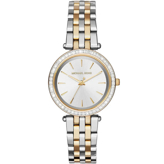 Michael Kors Darci MK3405 Quartz Full Two-Tone White Dial Stainless Steel Chain Ladies Watch
