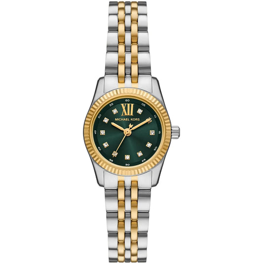 Michael Kors Lexington MK4986 Two-Tone Quartz Green Dial Stainless Steel Chain Ladies Watch