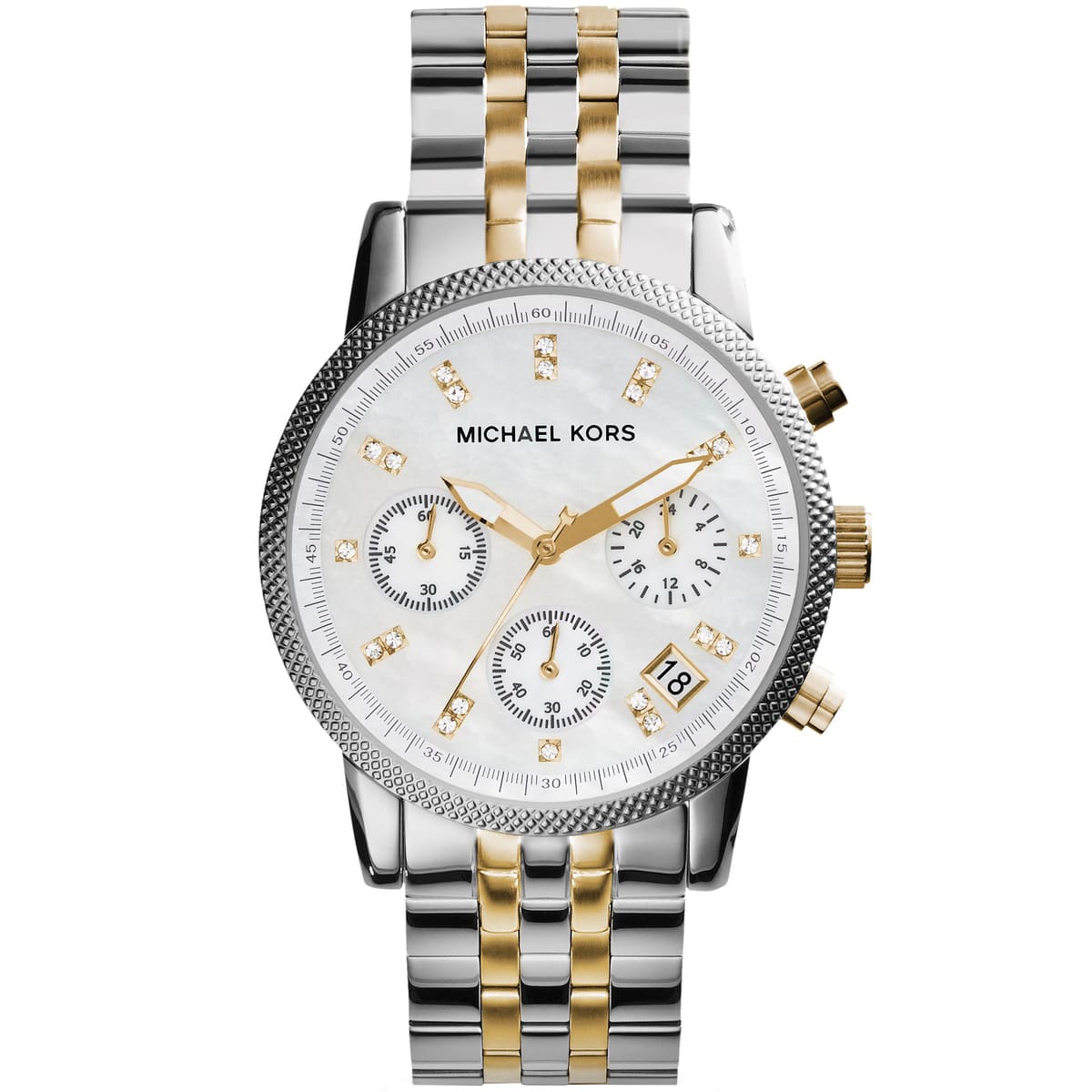 Michael Kors Ritz MK5057 Chronograph Quartz Gold-Tone Stainless Steel Chain Ladies Watch