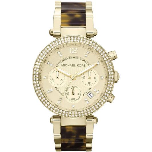 Michael Kors Parker MK5688 Chronograph Quartz Stainless Steel And Tort Acetate Bracelet Women’s Watch