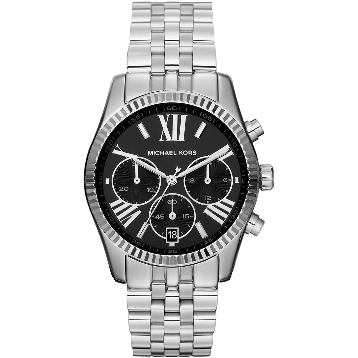 Michael Kors Lexington MK5708 Chronograph Quartz Silver-Tone Stainless Steel Chain Ladies Watch