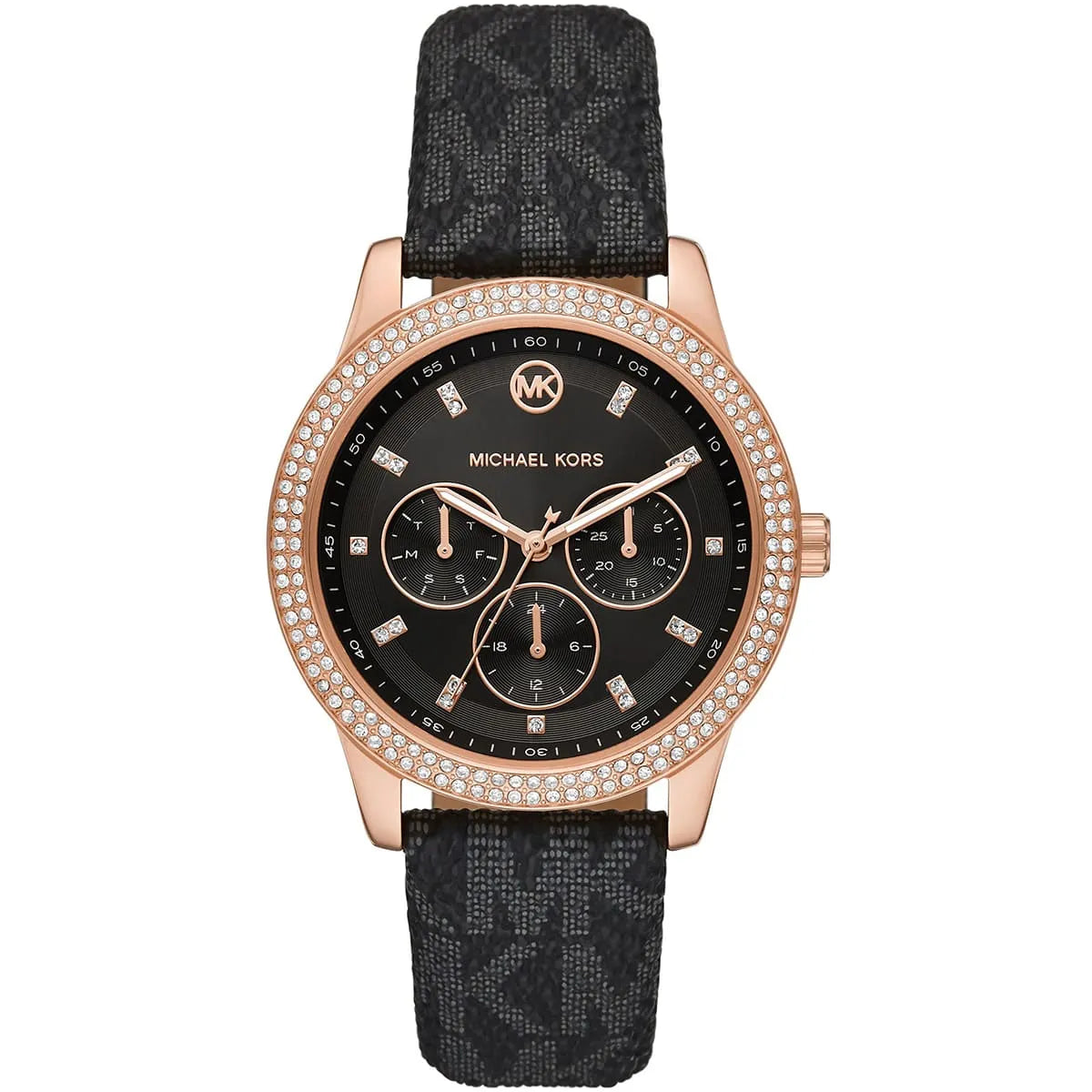 Michael Kors Tibby MK6968 Chronograph Quartz Stainless Steel Genuine Leather Strap Ladies Watch