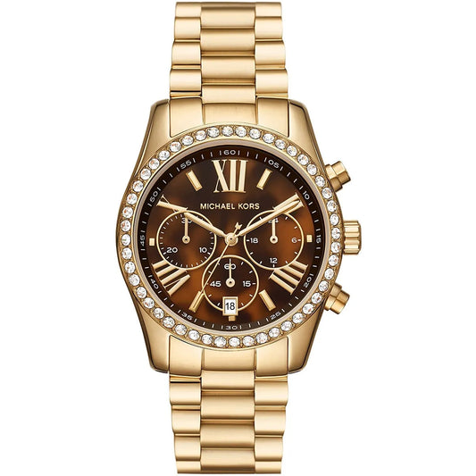 Michael Kors Lexington MK7276 Chronograph Quartz Golden-Tone Stainless Steel Chain Ladies Watch