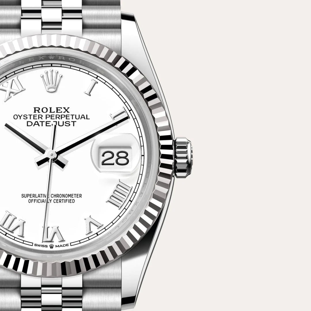 Rolex Datejust Roman White Dial Automatic Stainless Steel Jubilee Chain Euro Grade Men’s Watch
