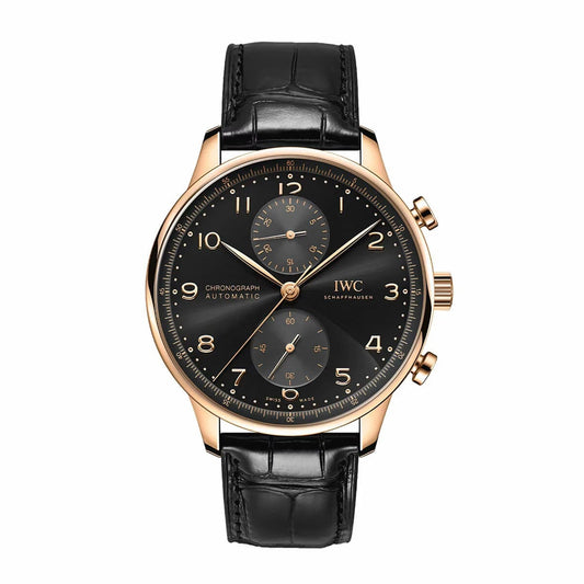 IWC "Portugieser" Chronograph Automatic Genuine Leather Strap Euro Grade Men’s Watch