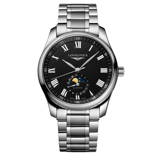 Longines Master Collection Moon-phase Automatic Black Dial Stainless Steel Chain Men’s Watch