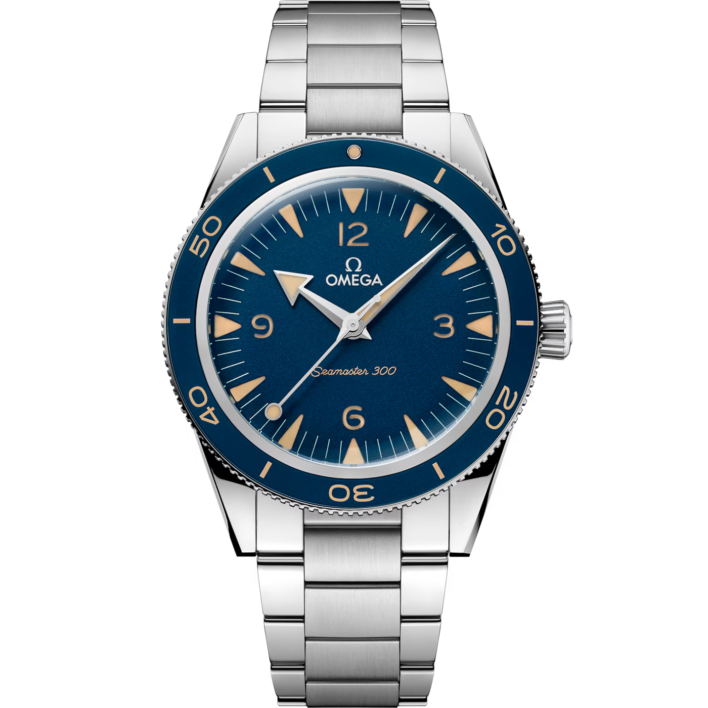 Omega Seamaster 300M Co-Axial Master Chronometer Automatic Blue Dial Stainless Steel Chain Men’s Watch
