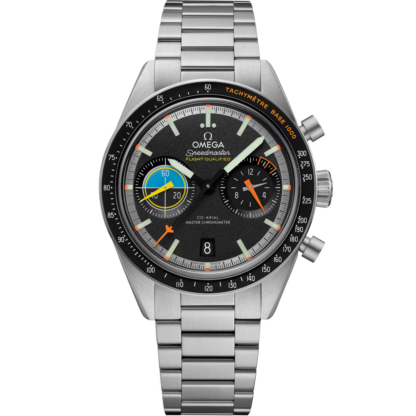 Omega Speedmaster Pilot "Flight Qualified" Chronograph Automatic Stainless Steel Chain Men's Watch