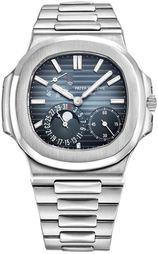 Patek Philippe Nautilus 5712/1A-001 Moonphase Stainless Steel Black-Blue Dial 40mm Swiss 1:1 Mirror Grade Men’s Watch