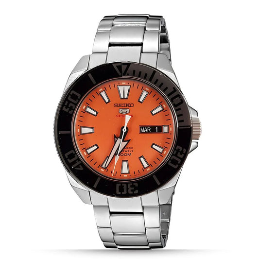 Seiko 5 Sports SRPC55K1 Automatic Orange Dial Stainless Steel Automatic Men's Watch