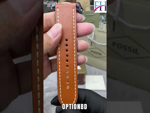 Fossil Machine FS5232 Chronograph Quartz Blue Dial Genuine Leather Strap Men’s Watch