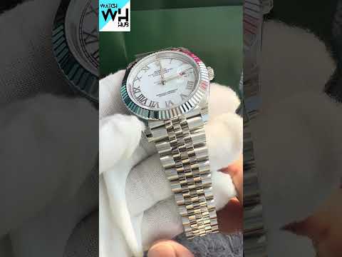 Rolex Datejust 126334 Fluted Bezel White Roman Dial Jubilee Bracelet 41mm Swiss 1:1 Mirror Grade Men’s Watch
