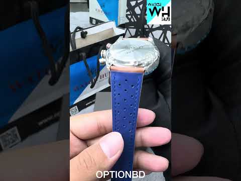 Tag Heuer Carrera Calibre 16 Chronograph Quartz Blue Dial Genuine Leather Strap Men’s Watch