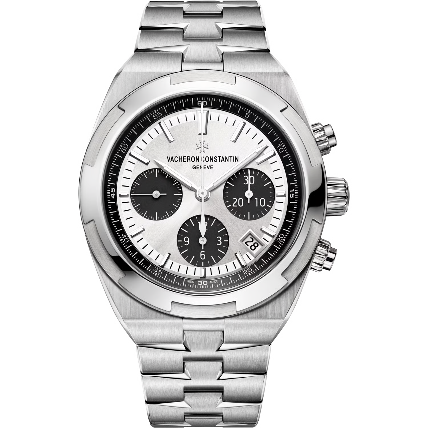 Vacheron Constantin Overseas "Panda" Chronograph Automatic Stainless Steel Chain Men’s Watch