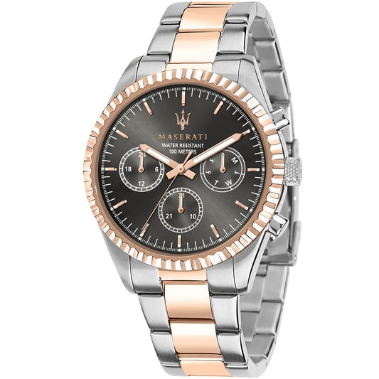 Maserati Competizione R8853100020 Chronograph Quartz Black Dial Two-Tone Stainless Steel Chain Men’s Watch