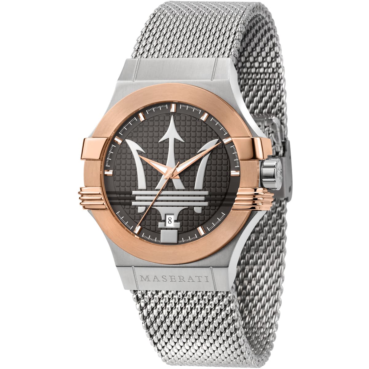 Maserati Potenza R8853108007 Quartz Gray Dial Stainless Steel Mesh Chain Men’s Watch