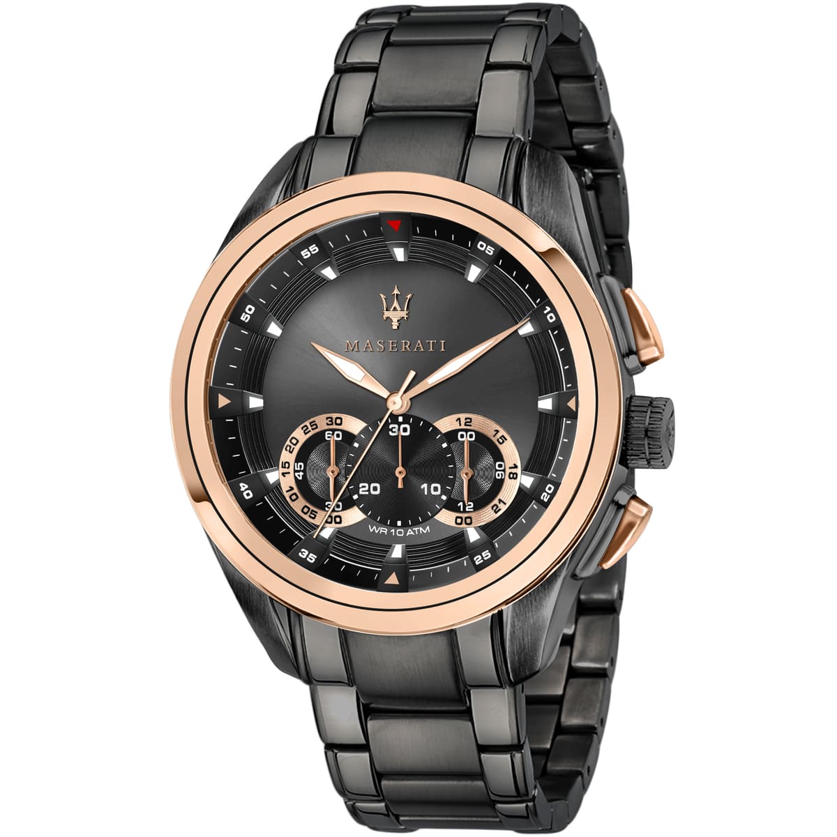 Maserati Traguardo R8873612016 Chronograph Quartz Black Dial Stainless Steel Full Black Tone Chain Men’s Watch