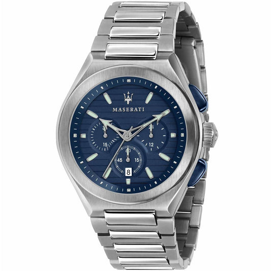 Maserati Triconic R8873639001 Chronograph Quartz Blue Dial Stainless Steel Chain Men’s Watch