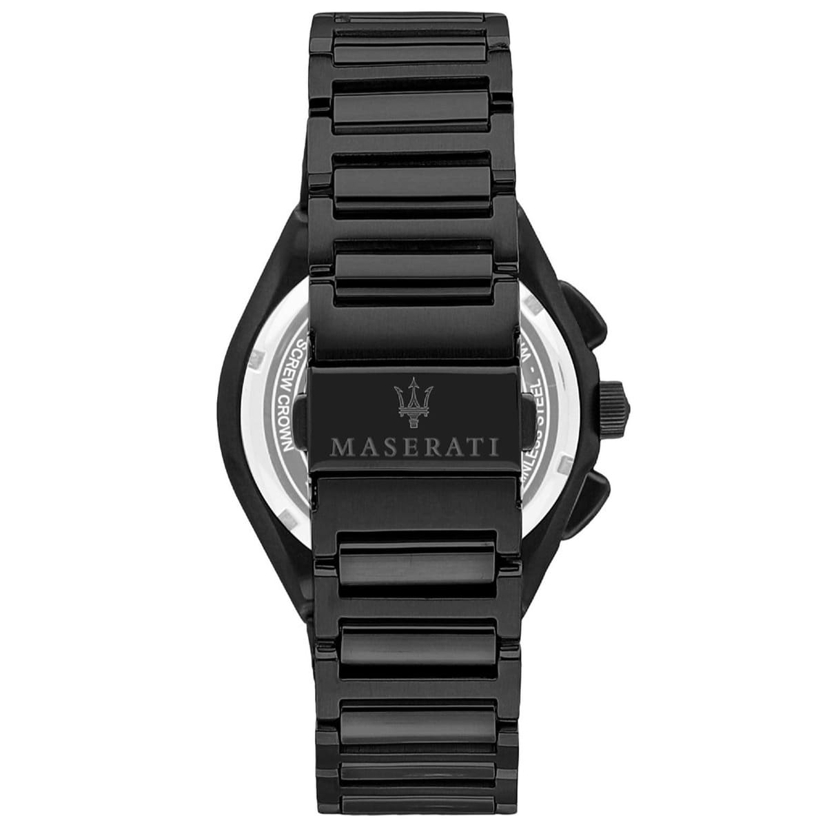 Maserati Triconic R8873639003 Chronograph Quartz Black Dial Stainless Steel Full Black Tone Chain Men’s Watch