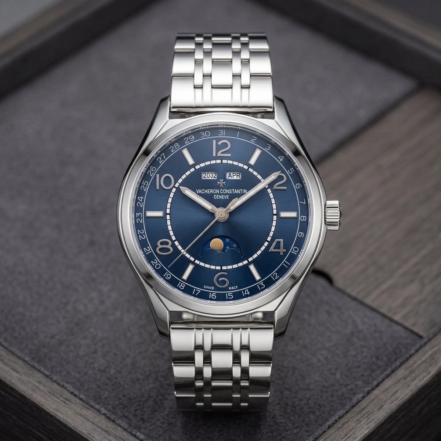 Vacheron Constantin Fiftysix Complete Calendar Automatic Stainless Steel Chain Men’s Watch