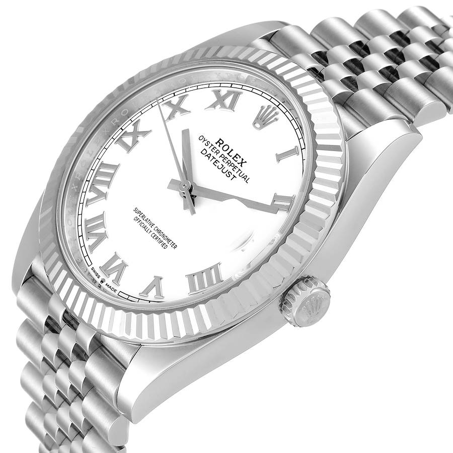 Rolex Datejust Roman White Dial Automatic Stainless Steel Jubilee Chain Euro Grade Men’s Watch