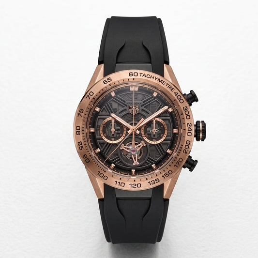 TAG Heuer Carrera Chronograph Tourbillon Extreme Sport Quartz Chronograph Silicon Strap Men’s Watch