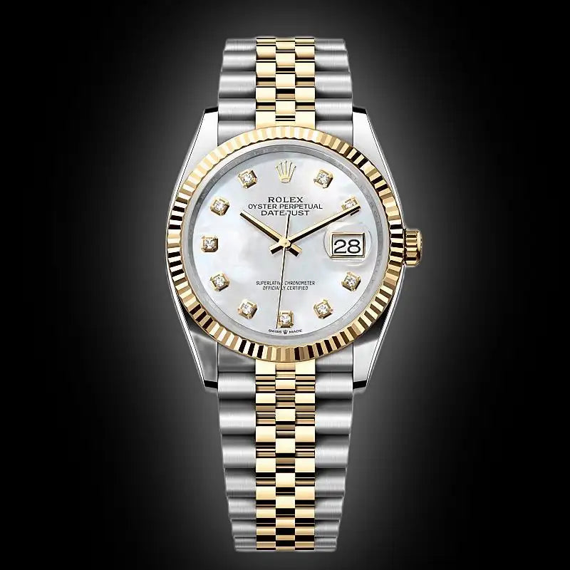 Rolex Datejust Dimmond Dial Pearl Automatic Stainless Steel Chain Men’s Watch