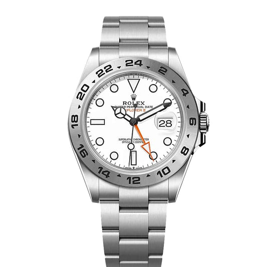 Ro_lex Explorer II Automatic White Dial Stainless Steel Chain Men’s Watch