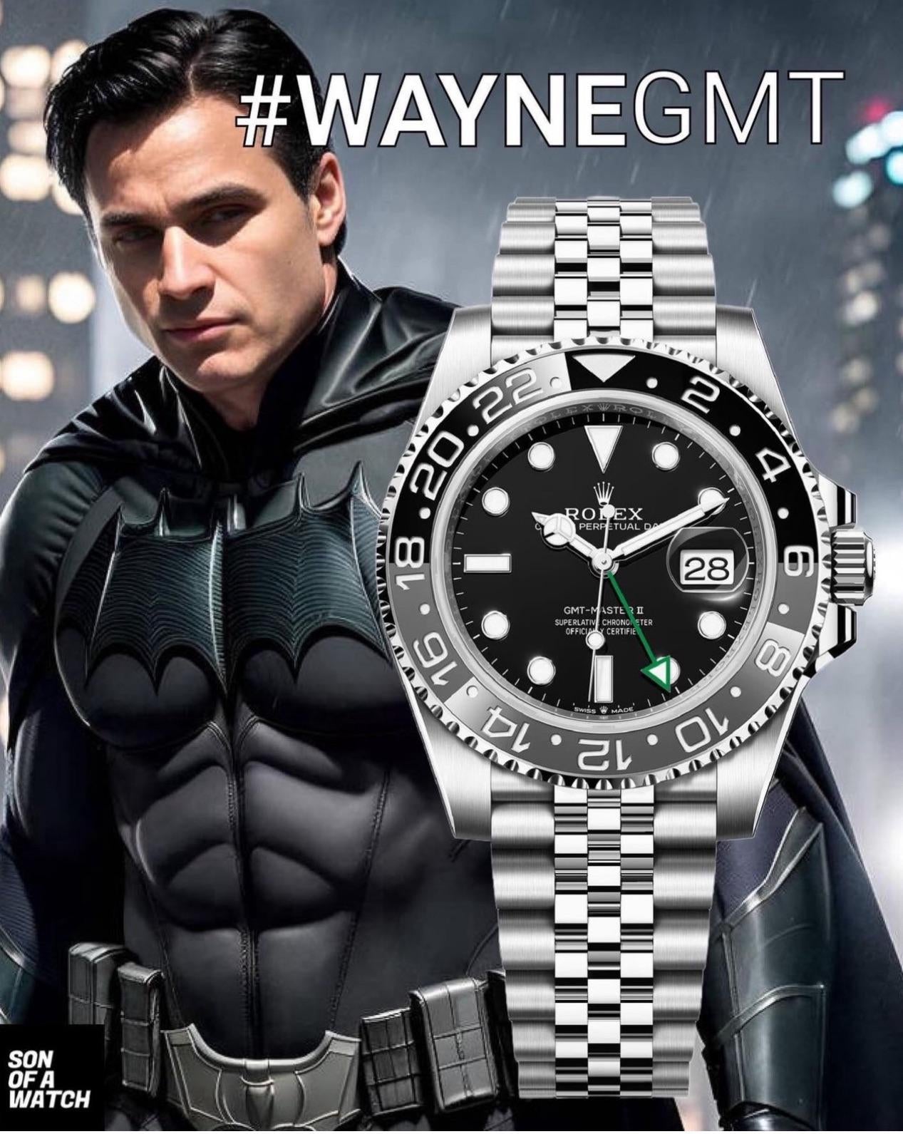 Ro-lex GMT Master II Bruce Wayne Jubilee 40mm Ref: 126710GRNR Swiss Grade 1:1 Men’s Watch