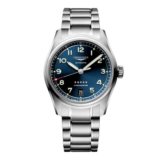 Longines SPIRIT Blue Dial Automatic Silver-Tone Stainless Steel Chain Men’s Watch