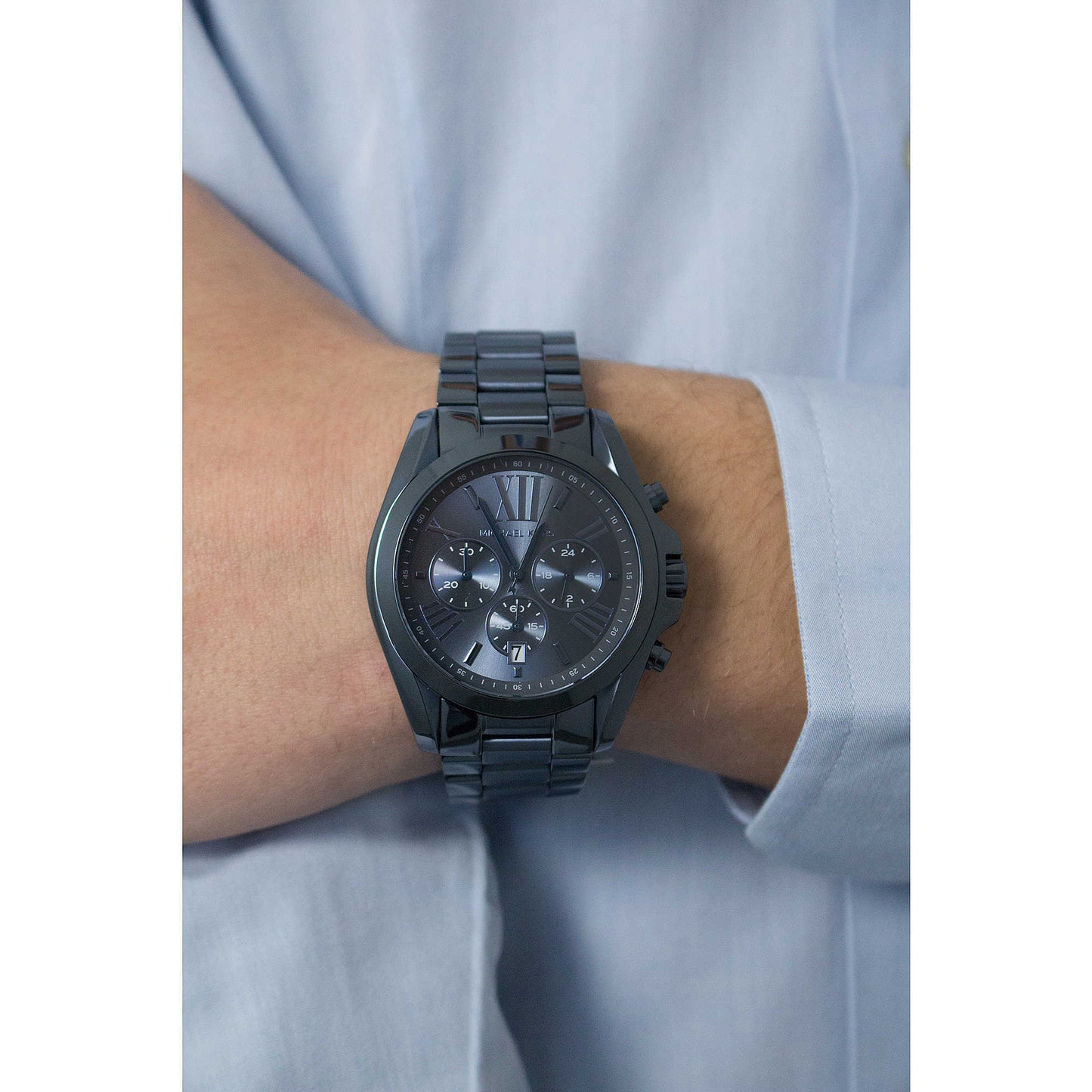 Michael Kors Bradshaw MK6248 Chronograph Quartz Full Blue-Tone Stainless Steel Chain Men’s Watch